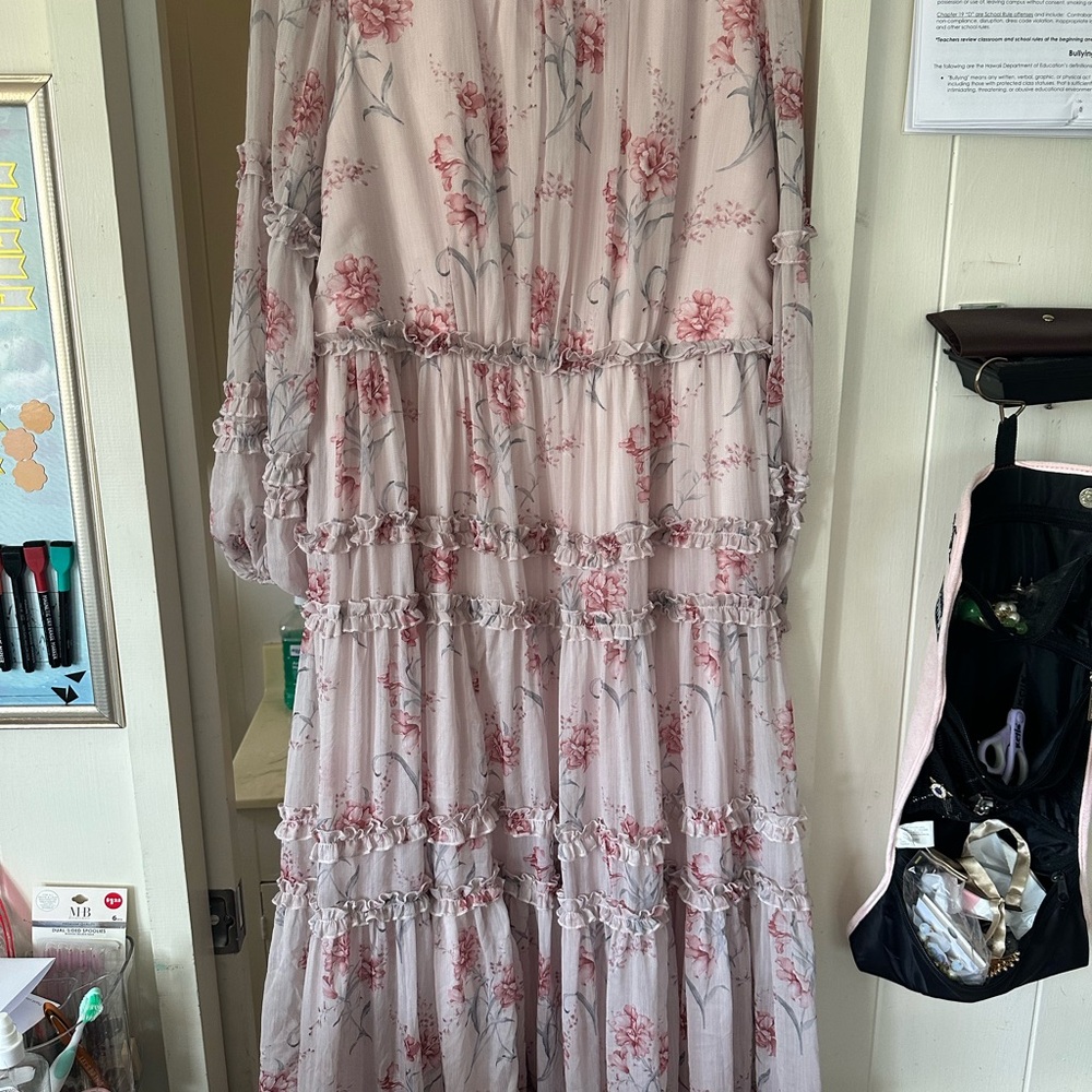 Ivy City Co. Pink Floral Maxi Dress
